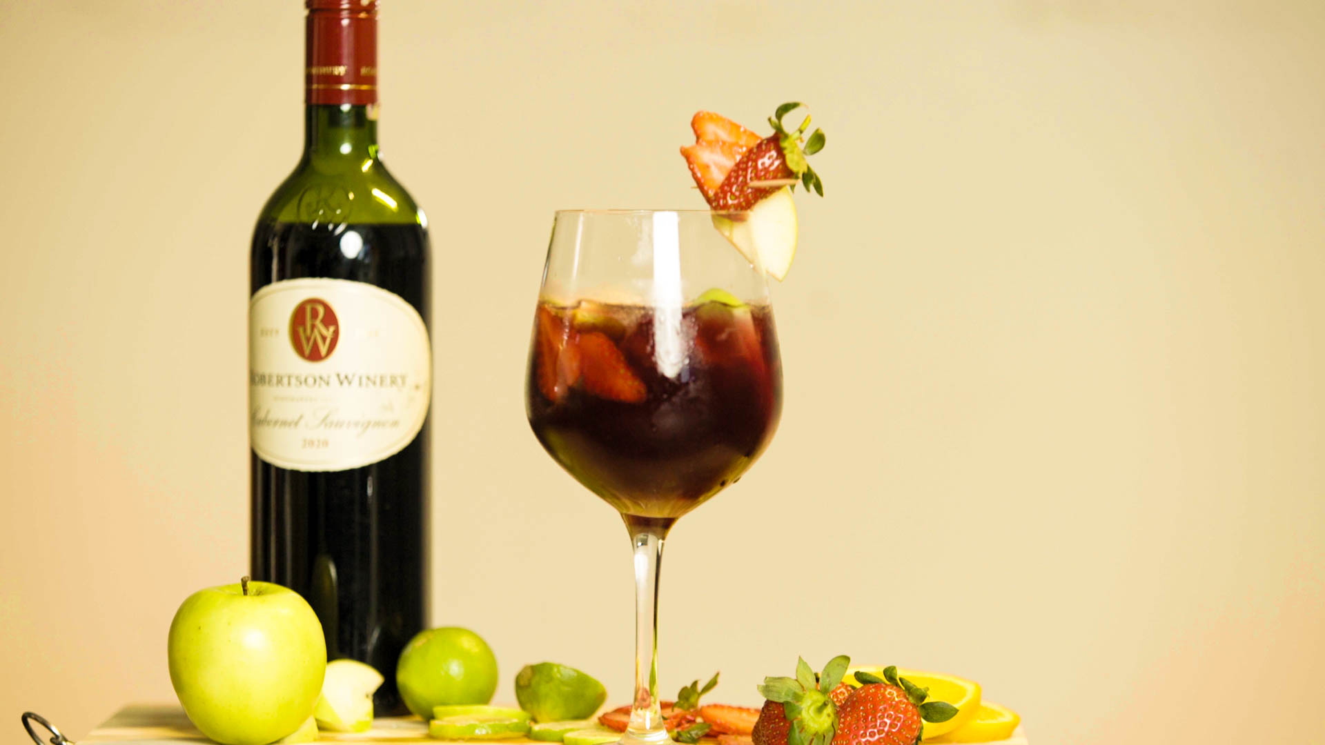 Red Sunset Sangria with Robertson Cabernet Sauvignon